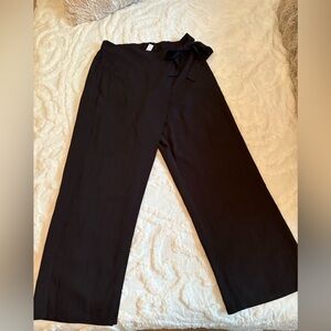 Halara Elegant Black Wide-Leg Pants like new size large